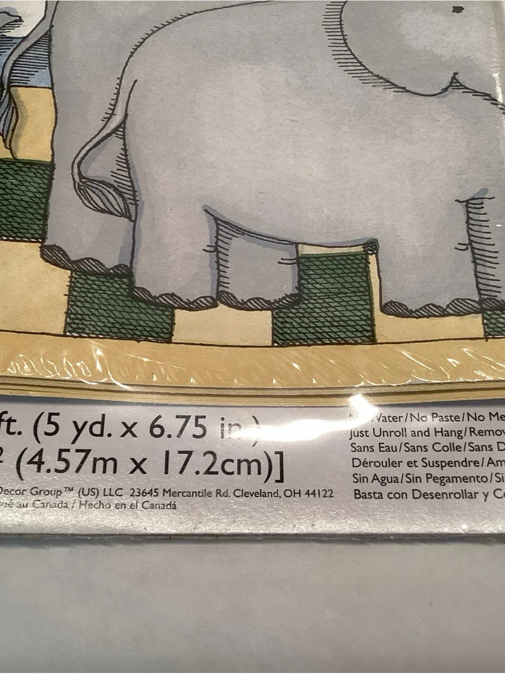Noah’s Ark Border Wallpaper Self Stick Nursery Removable 15 Yards Bible Animals